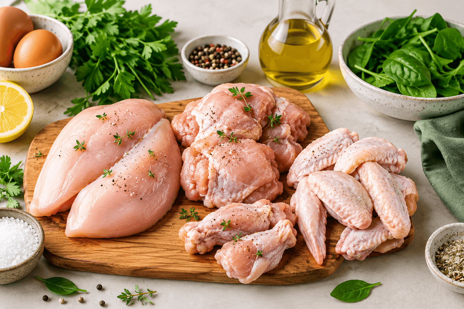 Chicken Calories: Breast, Thigh, Wing & More